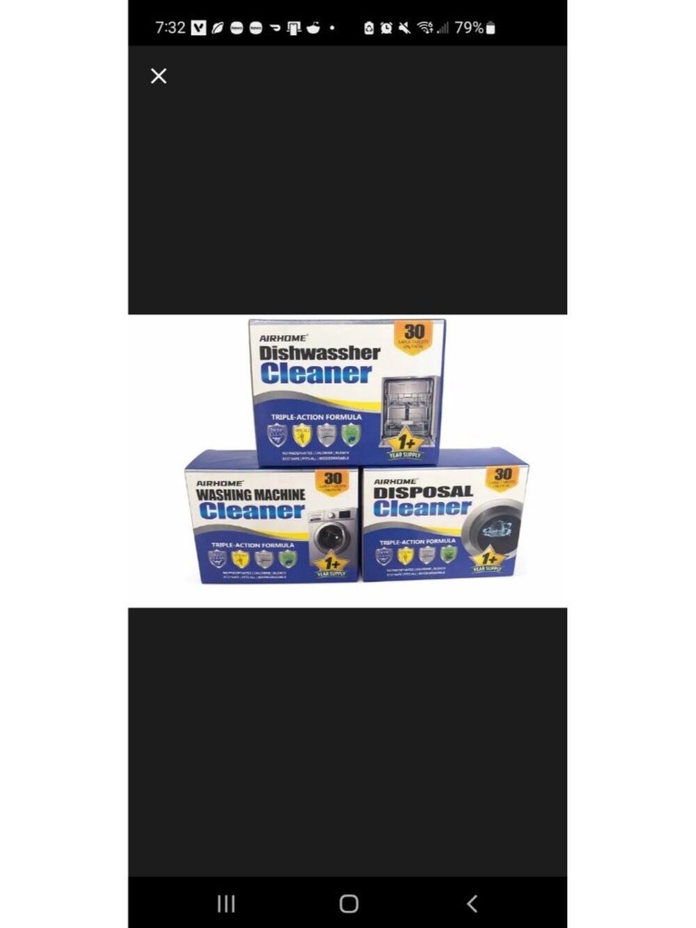 Bundle 30 Tablets Garbage Disposal Cleaner, Dishwasher Cleaner, Washing Machine